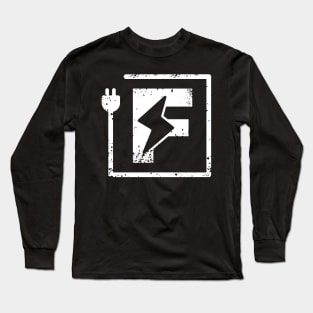 Electrical letter F | Electrician or Electrical Engineer name initial F, Electricity art Long Sleeve T-Shirt